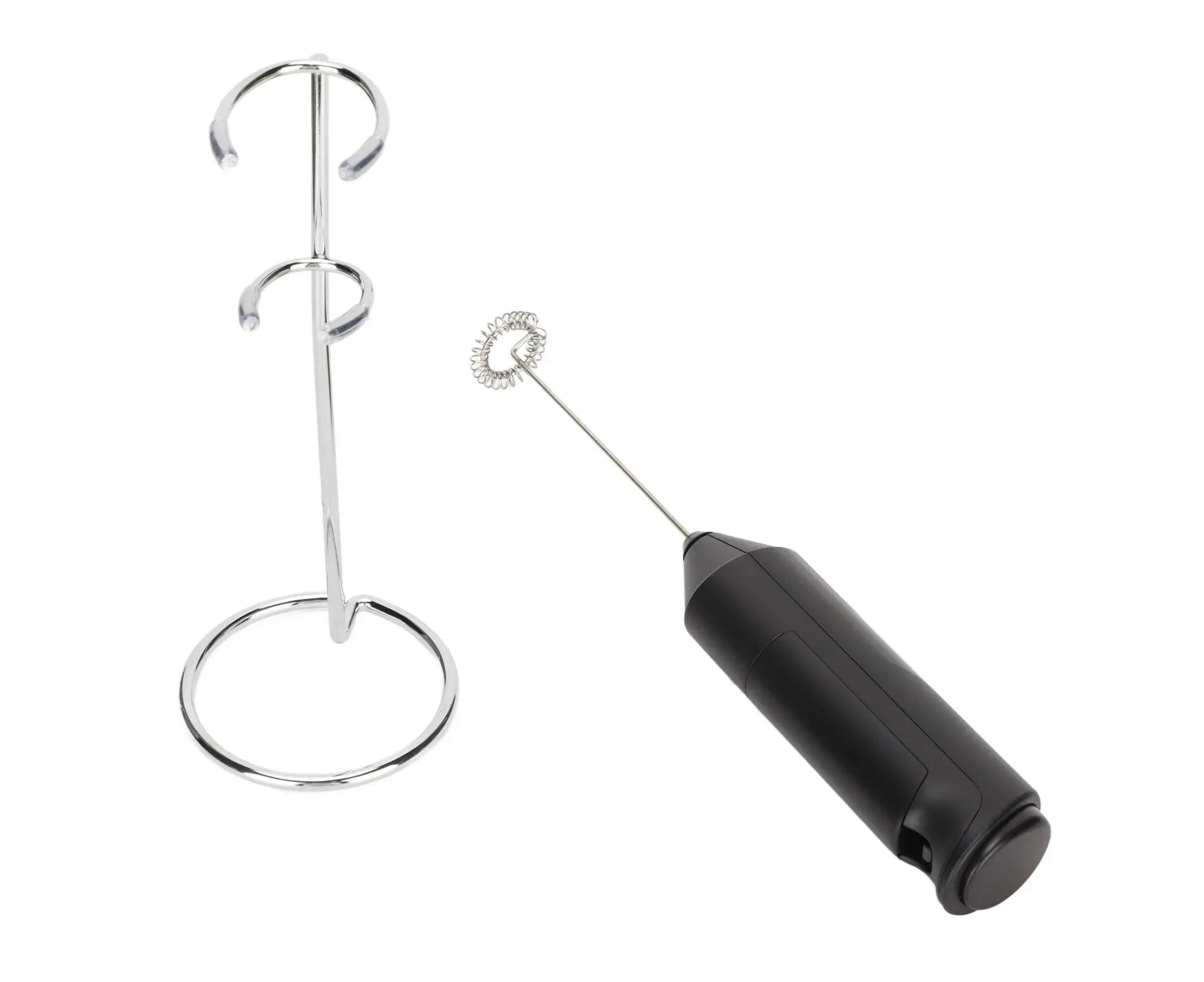 Stainless Steel Handheld Milk Frother, Electric Whisk & Drink Mixer with Bracket for Coffee Wholesale Hub