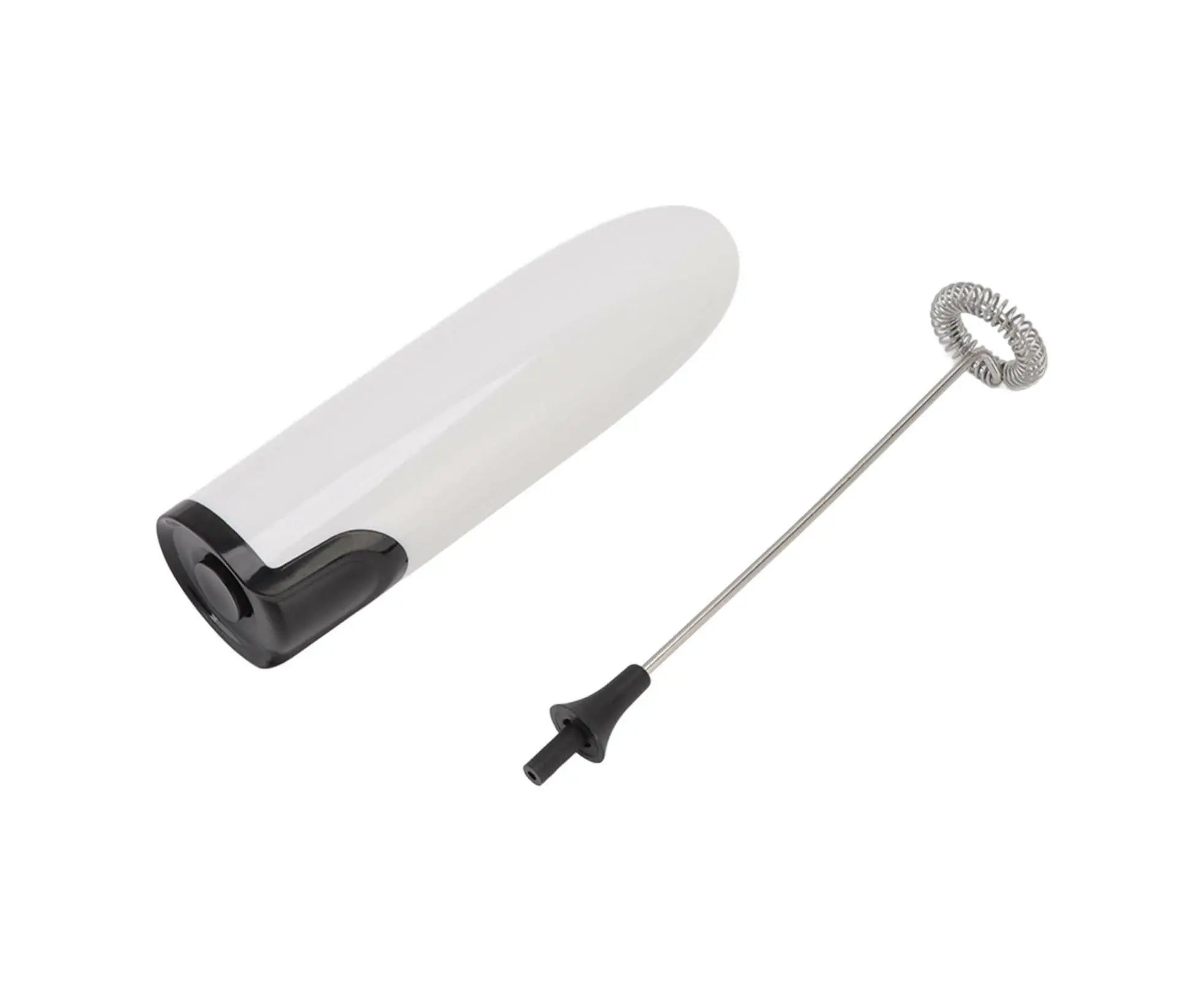 Household Electric Milk Frother, Automatic Handheld Foam Maker, Coffee Stirring Bar, Kitchen Drink Foamer (White/Black) Wholesale Hub