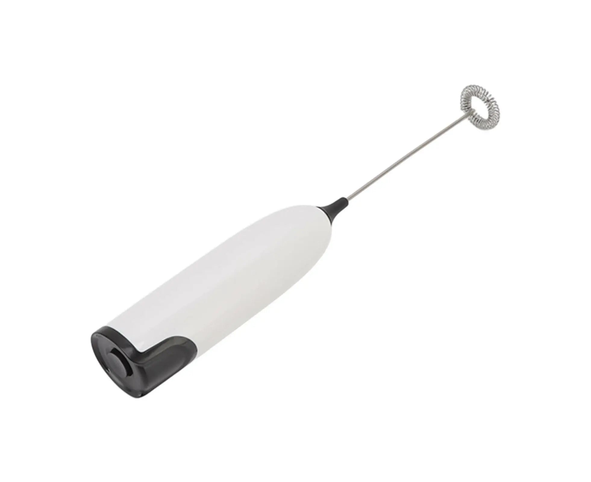 Household Electric Milk Frother, Automatic Handheld Foam Maker, Coffee Stirring Bar, Kitchen Drink Foamer (White/Black) Wholesale Hub