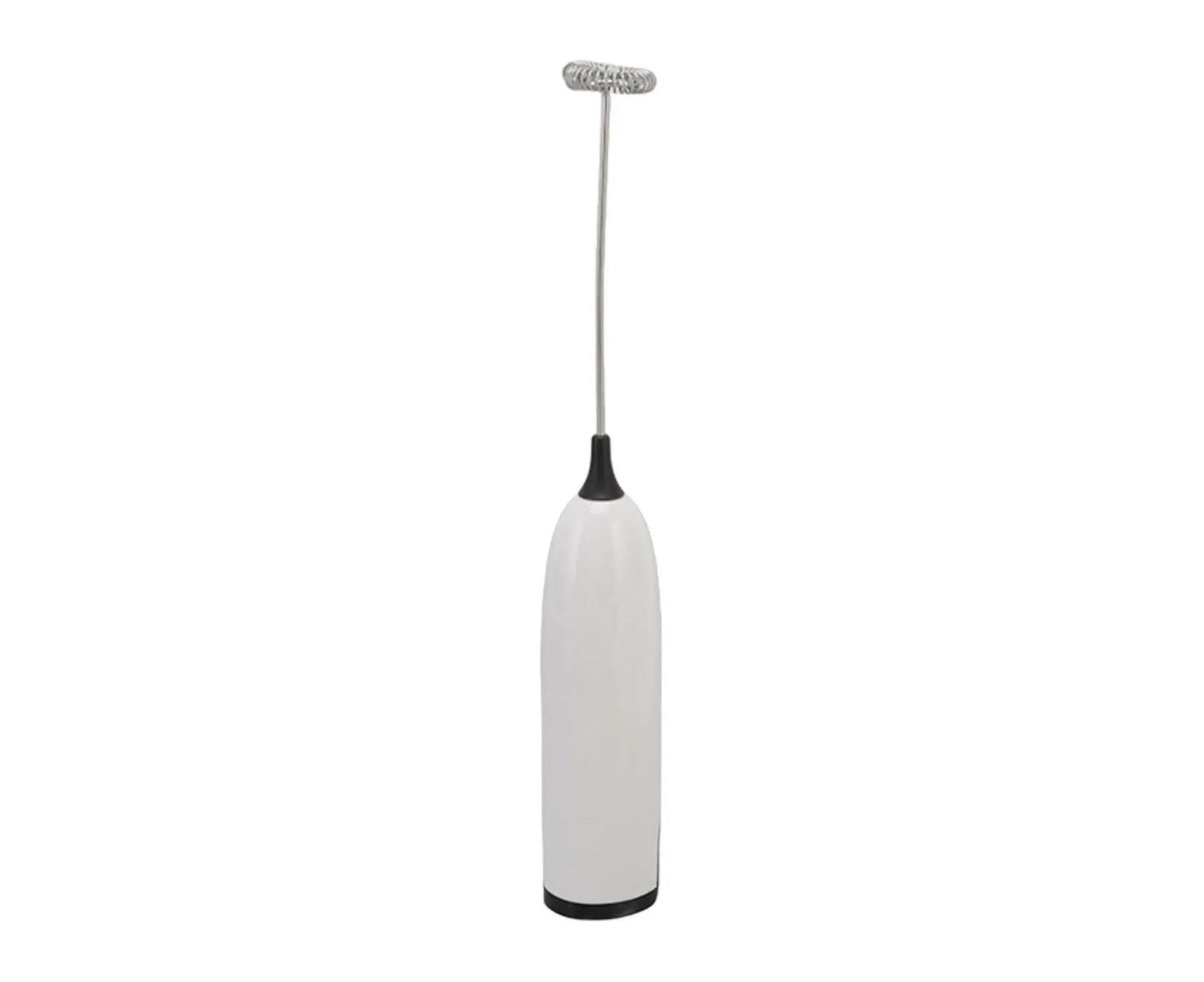 Household Electric Milk Frother, Automatic Handheld Foam Maker, Coffee Stirring Bar, Kitchen Drink Foamer (White/Black) Wholesale Hub