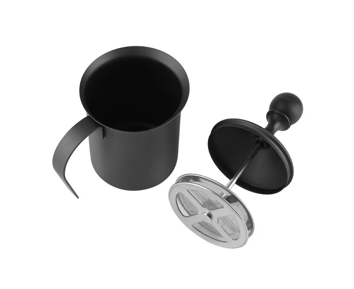 Stainless Steel Manual Double Mesh Milk Frother, Foam Maker for Coffee Decoration (400ml) Wholesale Hub