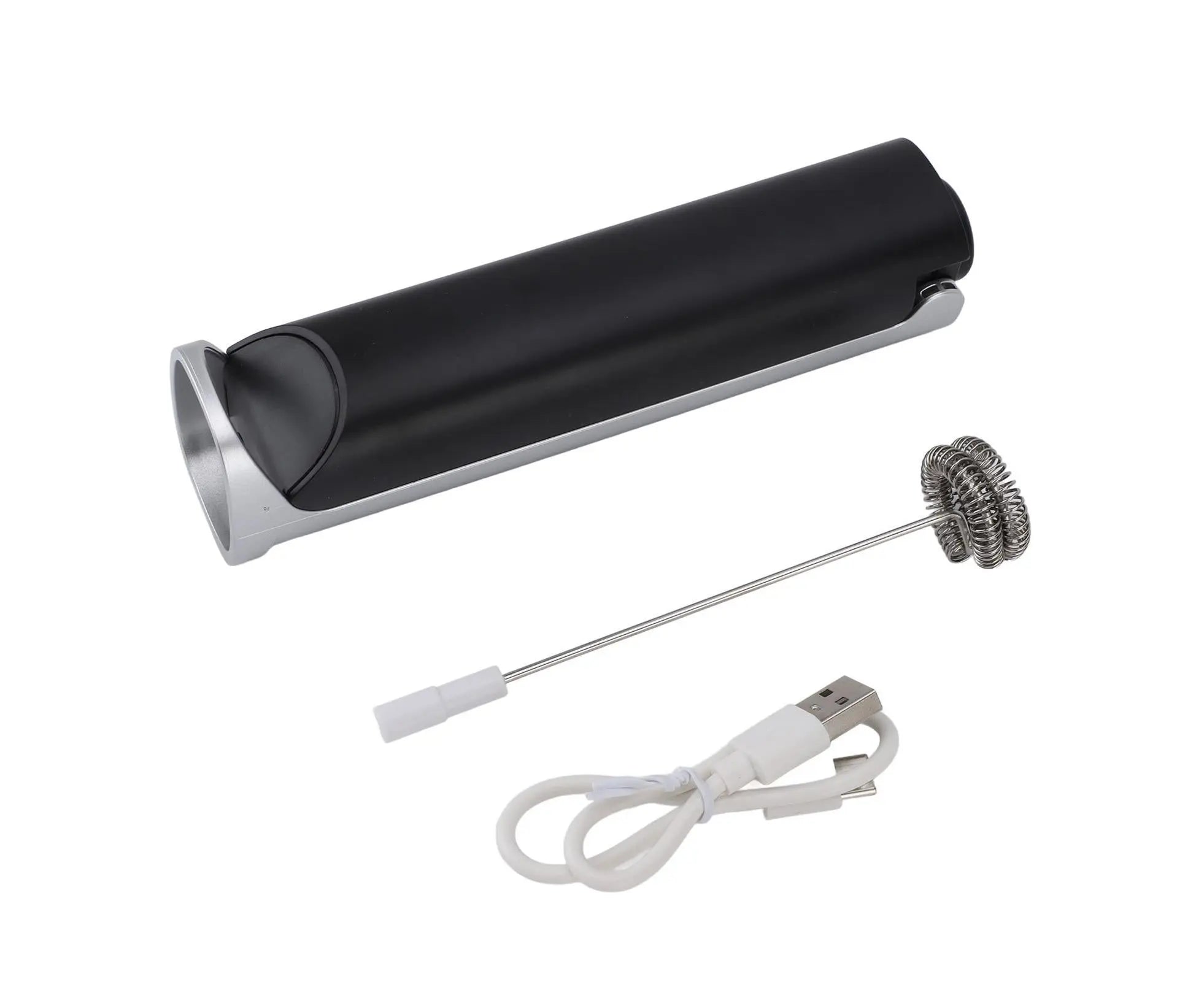 Handheld Milk Frother, Black, Dual Hoop Head, 3 Adjustable Gears, Electric Foam Maker for Coffee Wholesale Hub