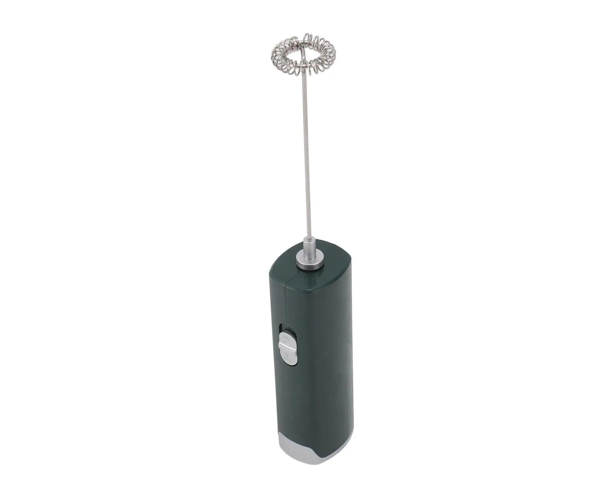 Electric Milk Frother, Multifunctional, Low Noise Mini Hand Wand for Coffee, Lattes, & Hot Chocolate, Dark Green Wholesale Hub