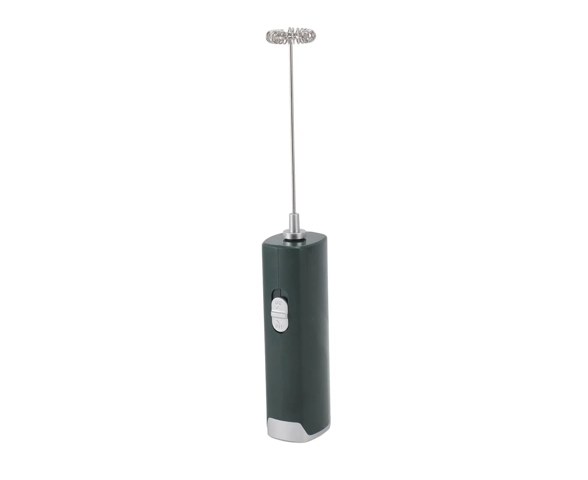 Electric Milk Frother, Multifunctional, Low Noise Mini Hand Wand for Coffee, Lattes, & Hot Chocolate, Dark Green Wholesale Hub