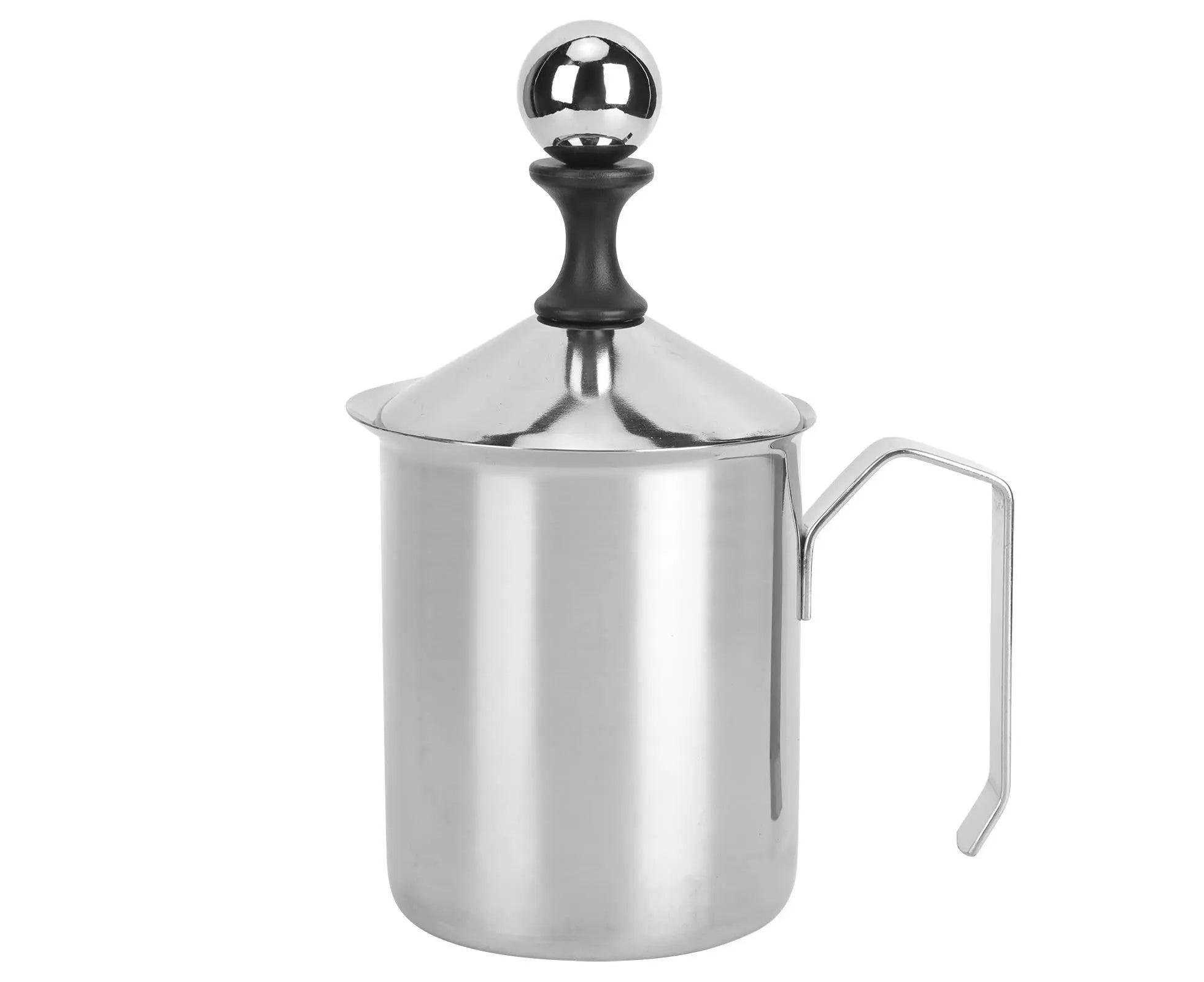 400cc Stainless Steel Manual Milk Frother, Foamer, Mixer, Stirrer for Coffee & Latte Art Wholesale Hub