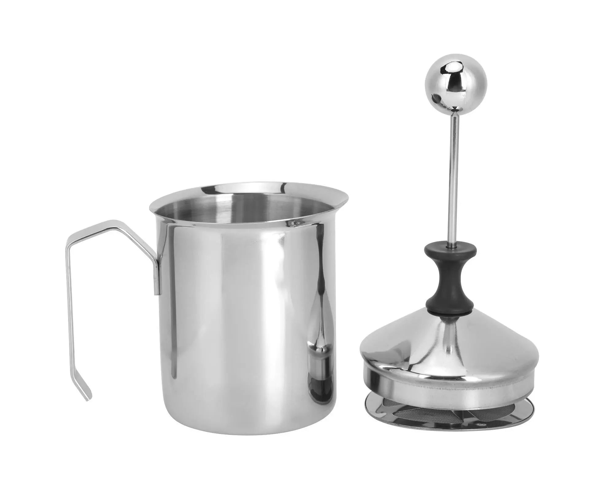 400cc Stainless Steel Manual Milk Frother, Foamer, Mixer, Stirrer for Coffee & Latte Art Wholesale Hub