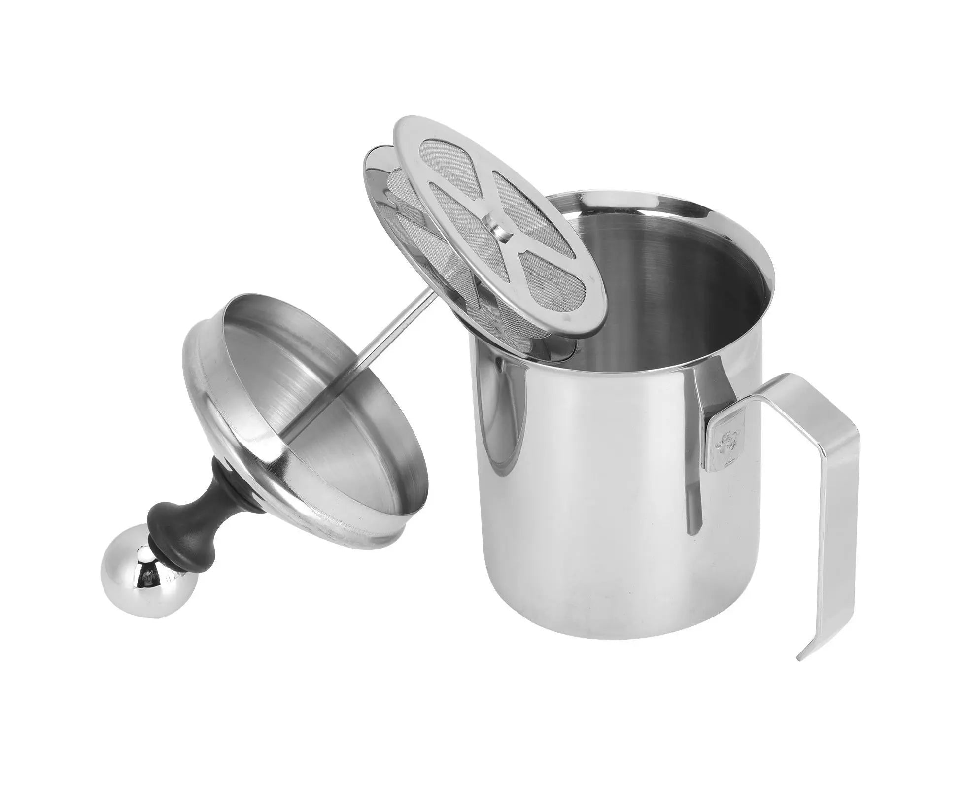 400cc Stainless Steel Manual Milk Frother, Foamer, Mixer, Stirrer for Coffee & Latte Art Wholesale Hub