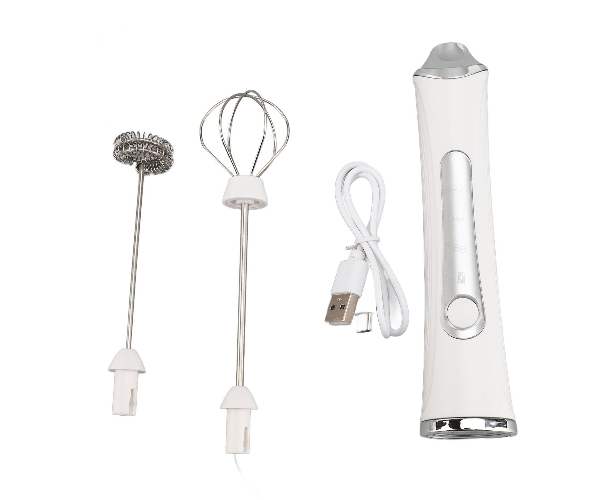 Electric Milk Frother, USB Rechargeable, 3 Speeds, Stainless Steel, Silent Portable Handheld Foam Maker for Coffee & Egg Beverage Wholesale Hub