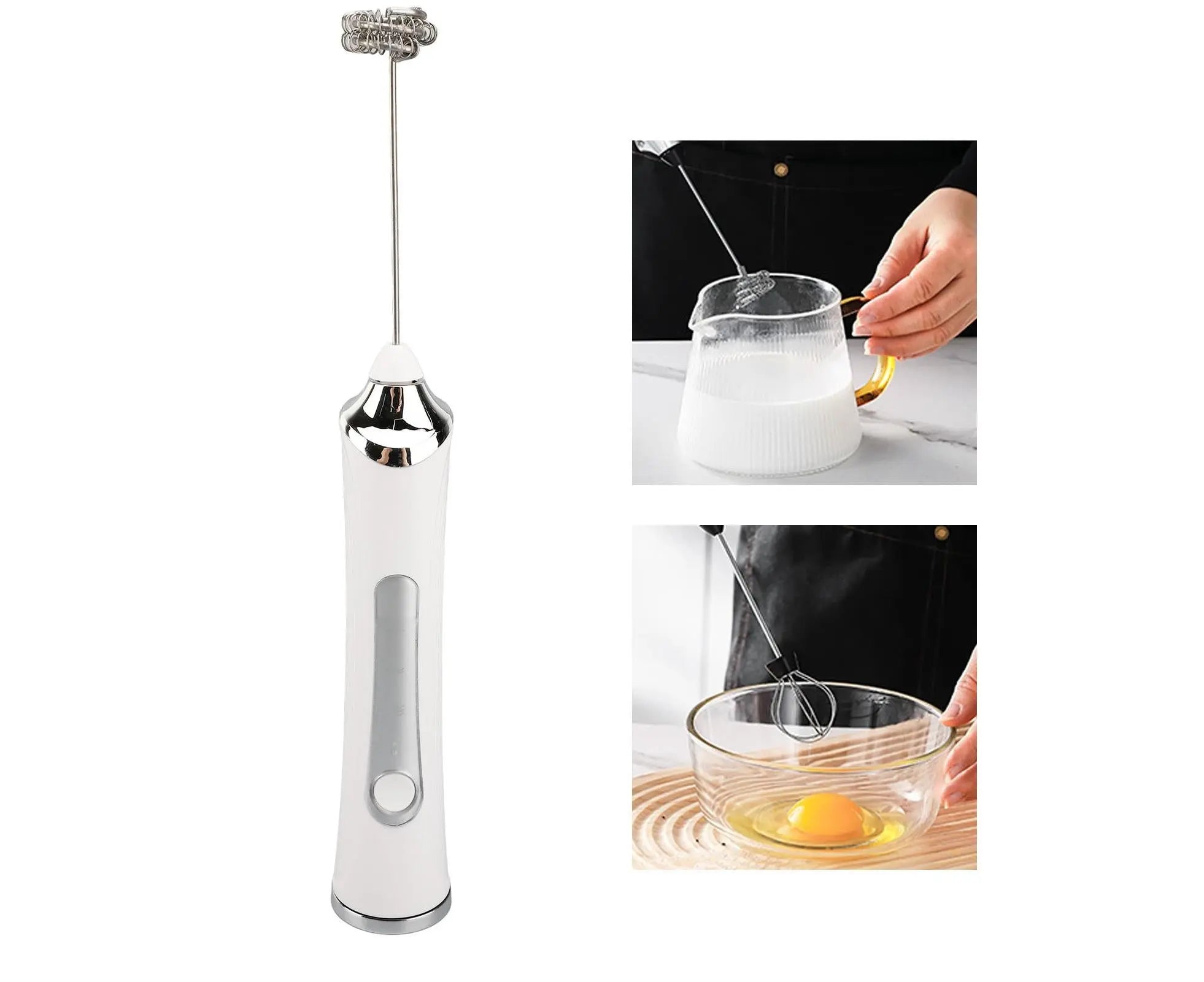 Electric Milk Frother, USB Rechargeable, 3 Speeds, Stainless Steel, Silent Portable Handheld Foam Maker for Coffee & Egg Beverage Wholesale Hub