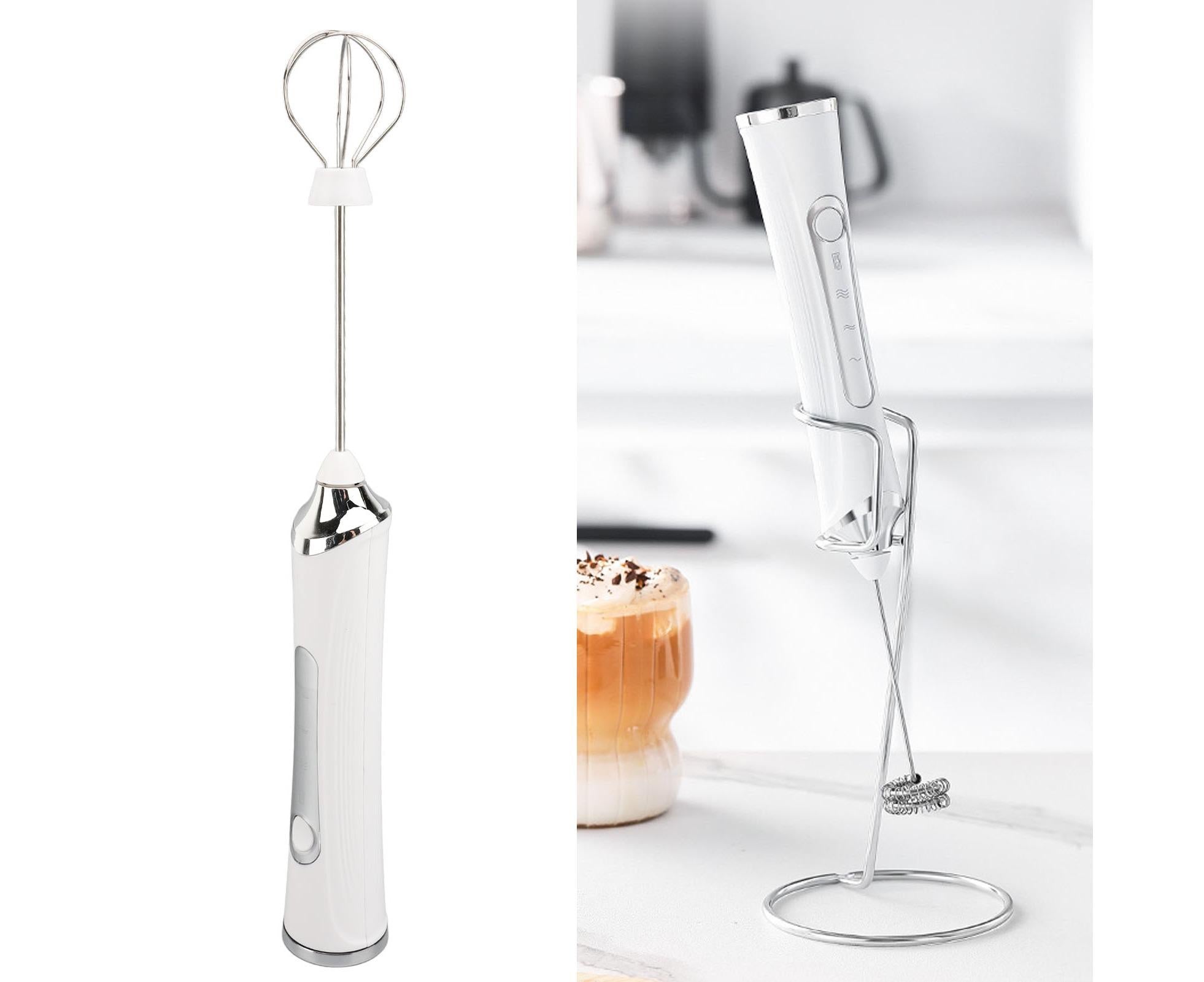 Electric Milk Frother, USB Rechargeable, 3 Speeds, Stainless Steel, Silent Portable Handheld Foam Maker for Coffee & Egg Beverage Wholesale Hub