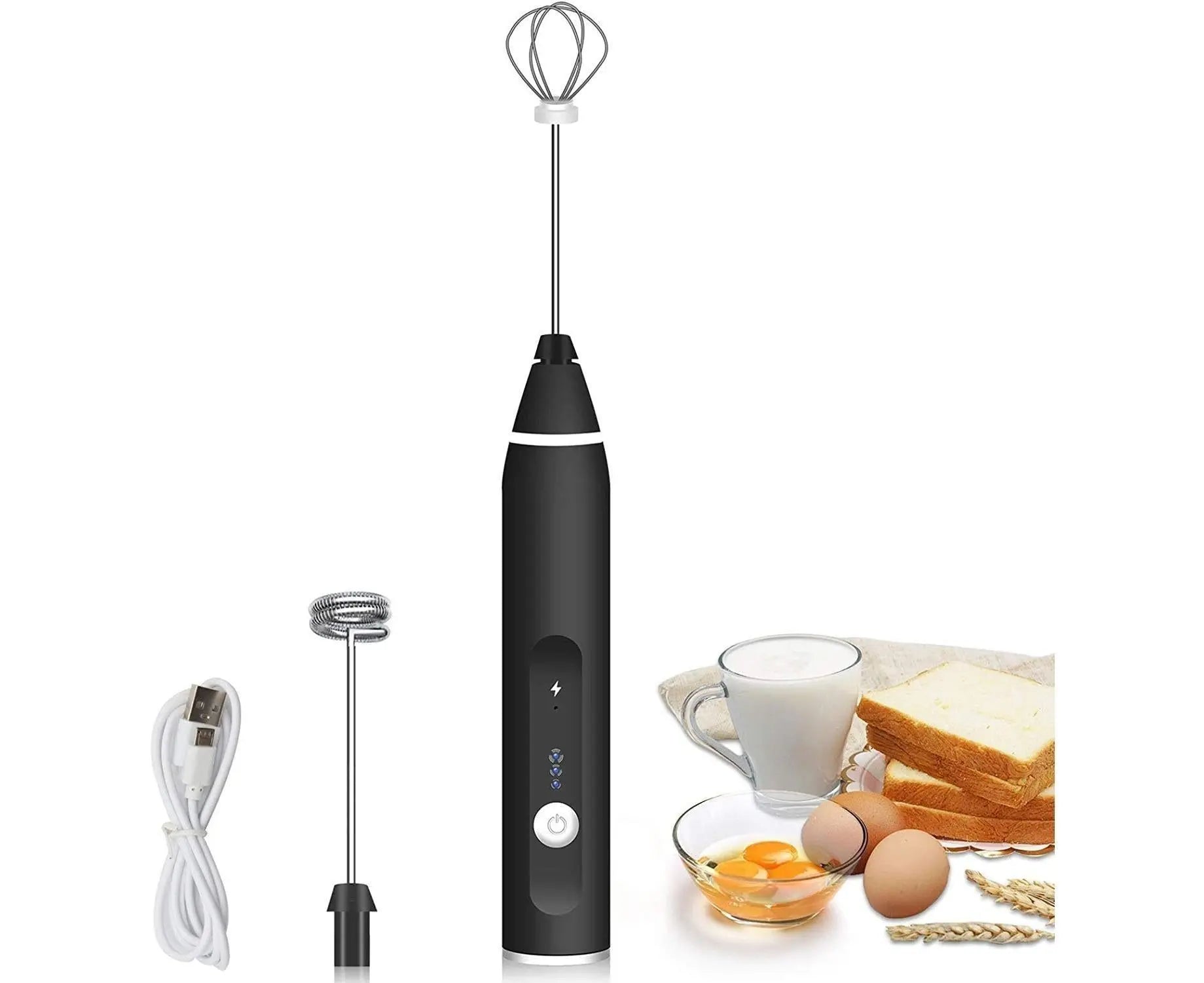 Electric milk frother,USB rechargeable milk frother 2 in 1 Hand-held battery-operated milk frother Wholesale Hub