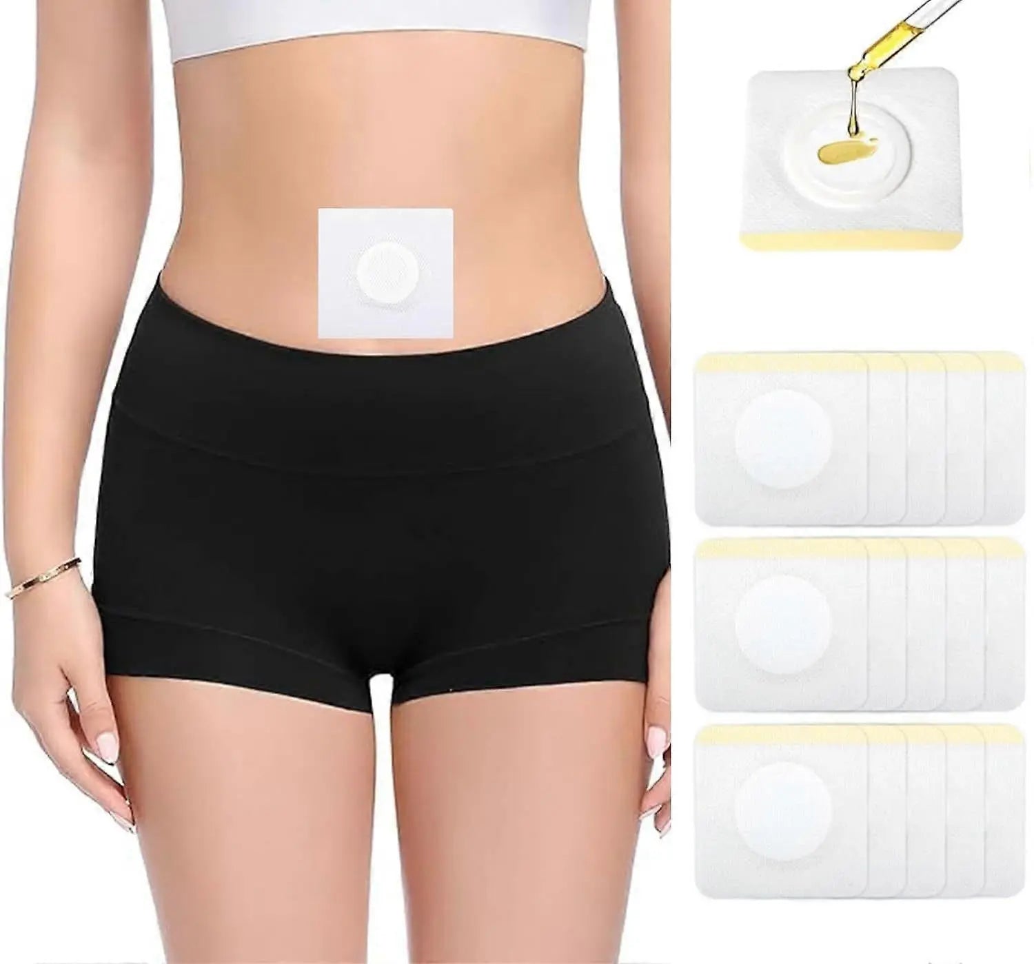 50pcs Disposable Castor Oil Pack Wrap Belly Button(Oil Not Included) Wholesale Hub