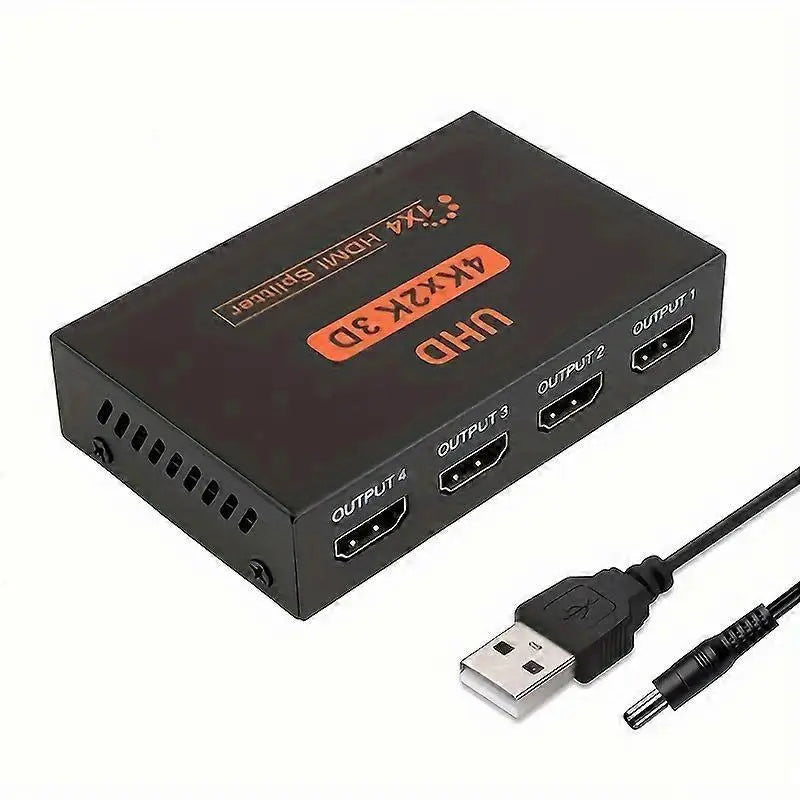 1 In 4 Out 4K HDMI Splitter with AC Adapter Wholesale Hub