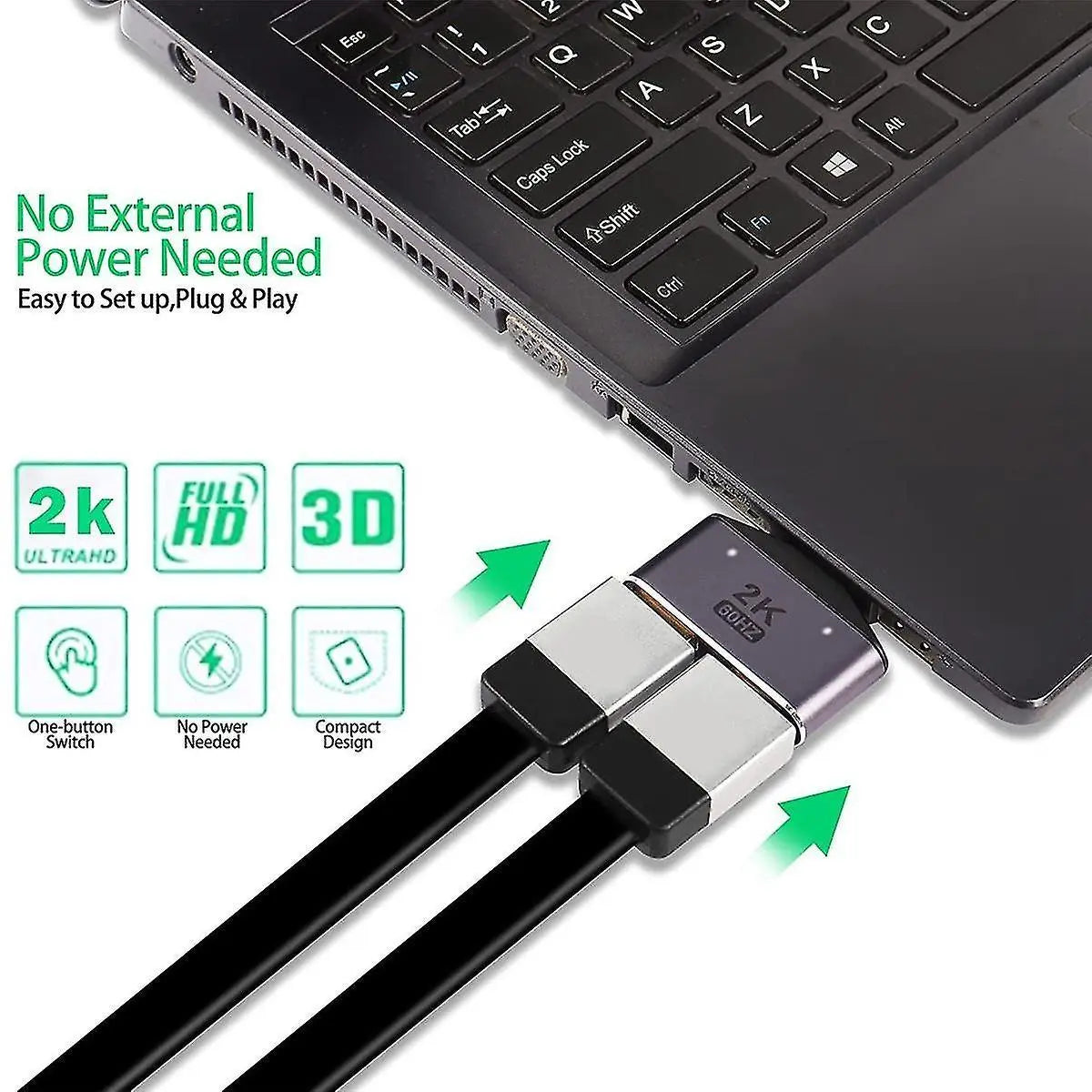 1 In 2 Out HDMI Splitter Adapter 60Hz Wholesale Hub