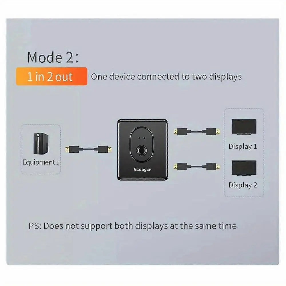 4K HDMI Switch 2 In 1 Out / 1 In 2 Out for PS4 TV Box Wholesale Hub