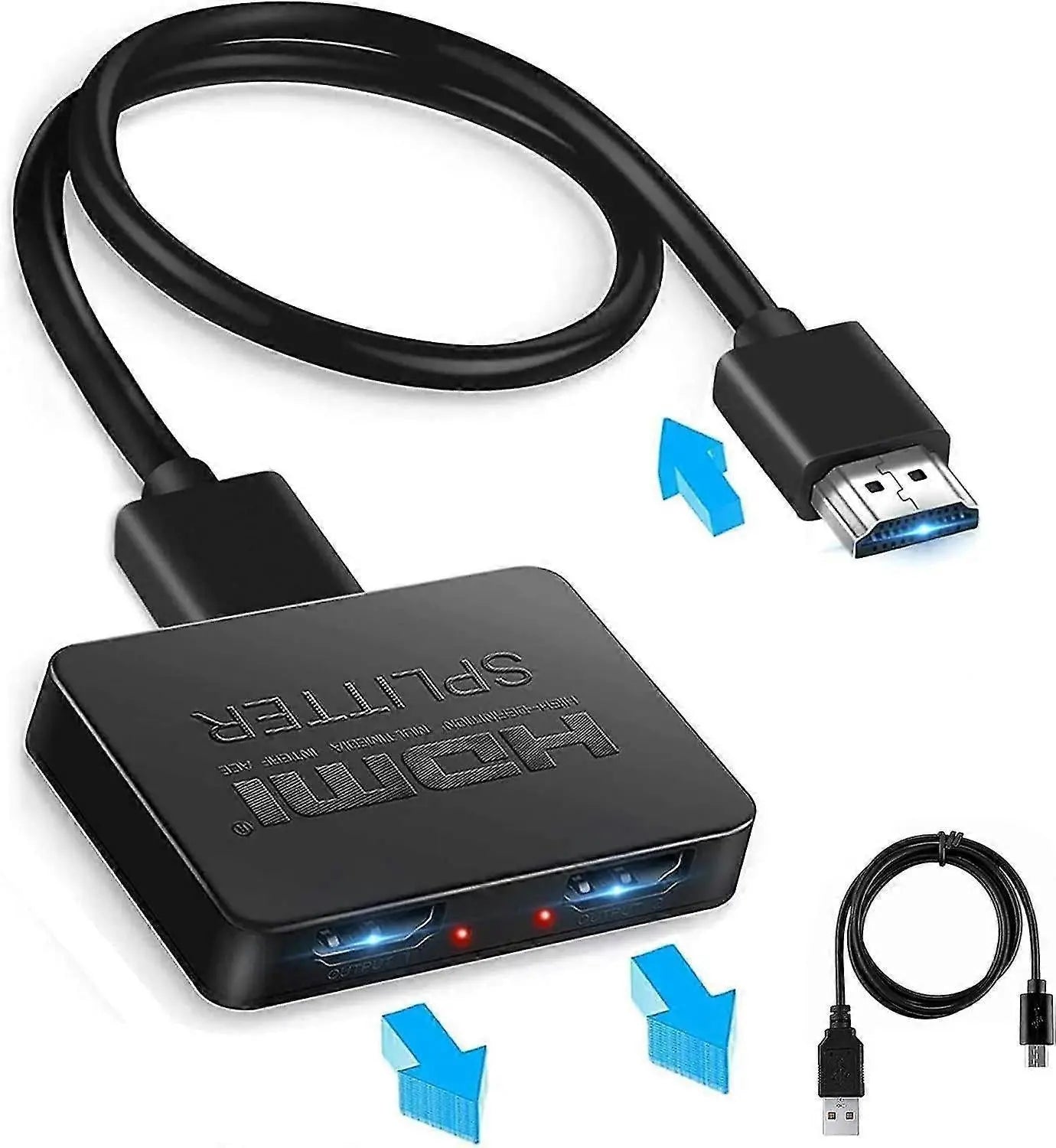 1 In 2 Out 4K HDMI Splitter for Dual Monitors Wholesale Hub