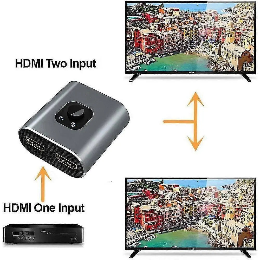 4K HDMI Switch Bi-Directional 2 In 1 Out No Power Required Wholesale Hub