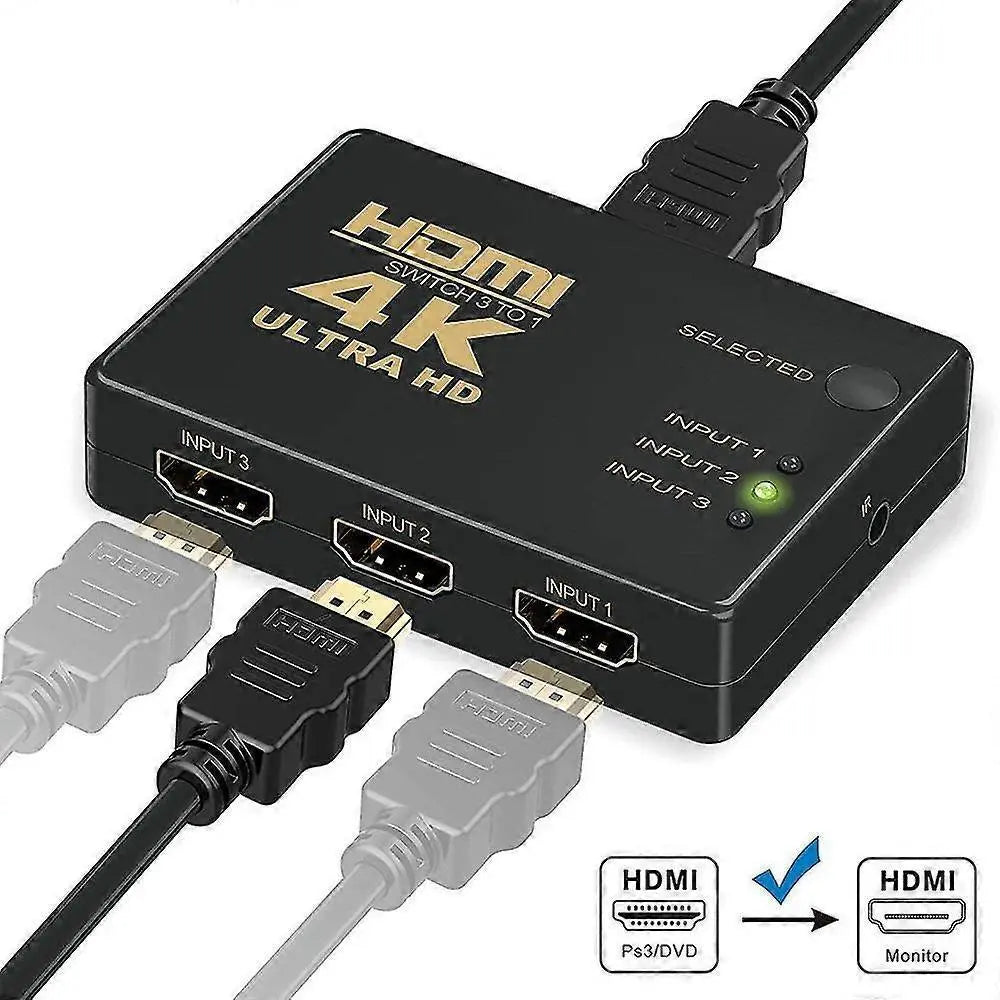 4K HDMI Switch 5 Port with Remote Control Wholesale Hub