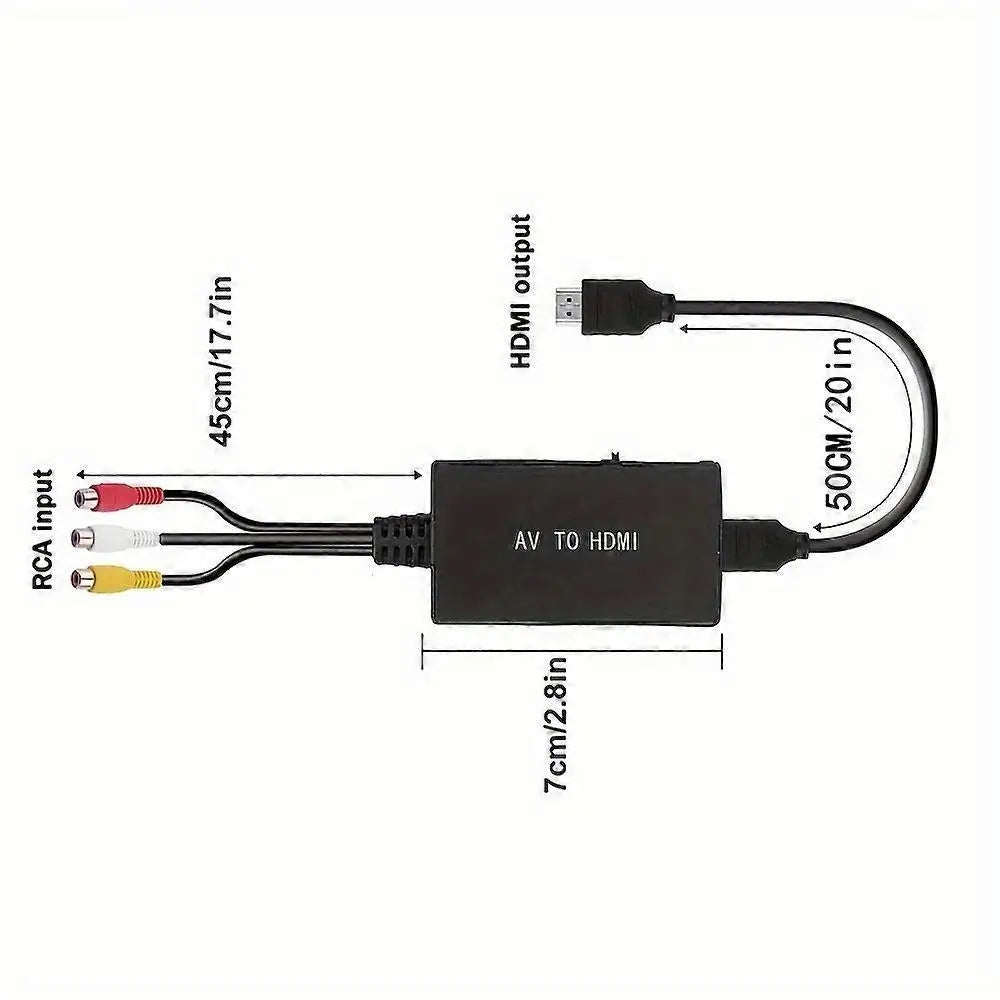 RCA to HDMI Converter 1080P for TV/PC/Gaming/DVD Wholesale Hub