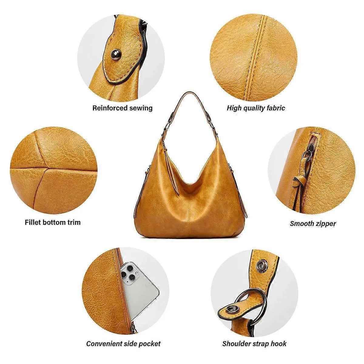 Women's Soft Leather Tote Bags 3pcs Fashion Handbag Wallet Shoulder Purse Set Wholesale Hub