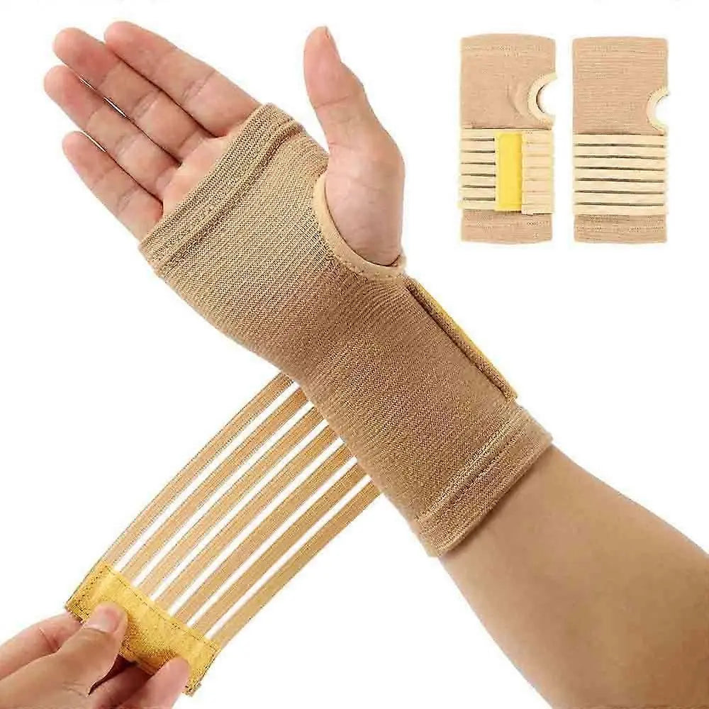 2-Pack Wrist Compression Wraps - Support Braces for Carpal Tunnel & Arthritis Wholesale Hub
