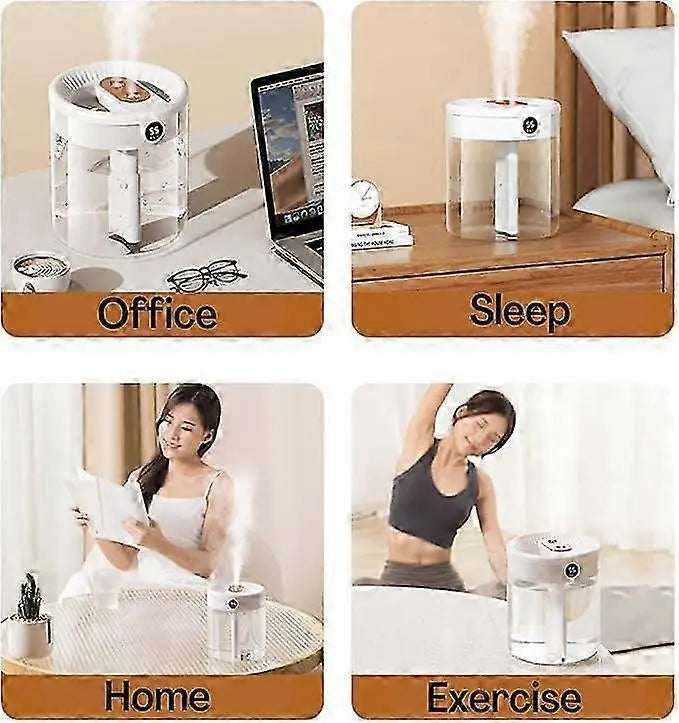 2L Cool Mist Air Humidifier with Night Light, Ultra Quiet Home Bedroom Humidifier Wholesale Hub