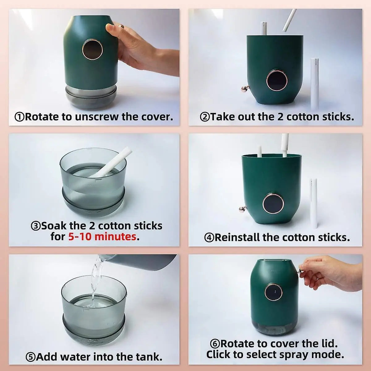 500ml Cool Mist Humidifier for Bedroom Plants, Desktop Mini Air Humidifier Wholesale Hub