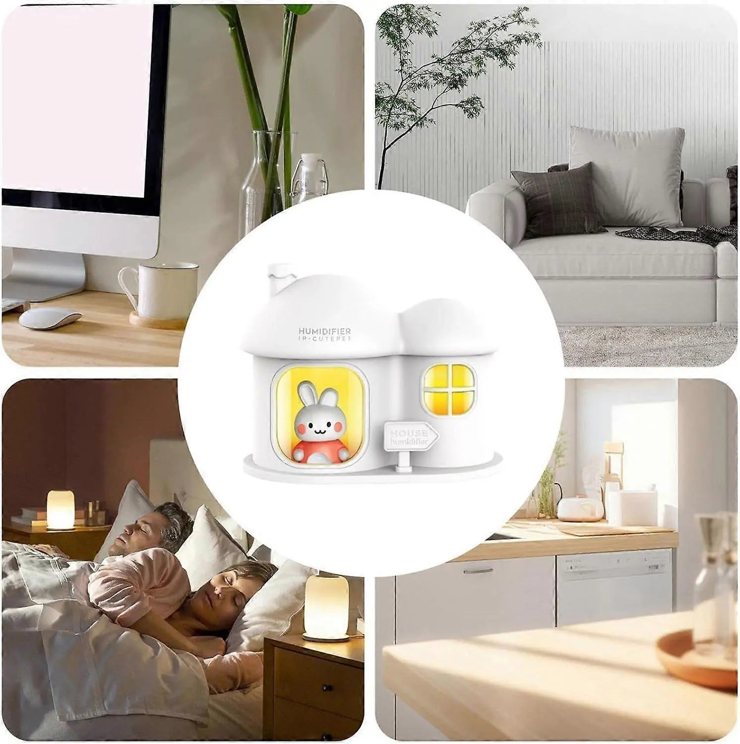 300ml Small Air Humidifier with Color Light, Quiet Mini Humidifier for Home Wholesale Hub
