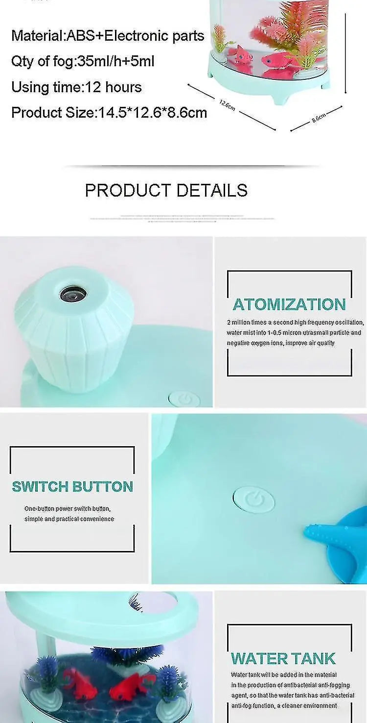 460ml USB Air Humidifier with Colorful Night Light, Cool Mist Maker Wholesale Hub