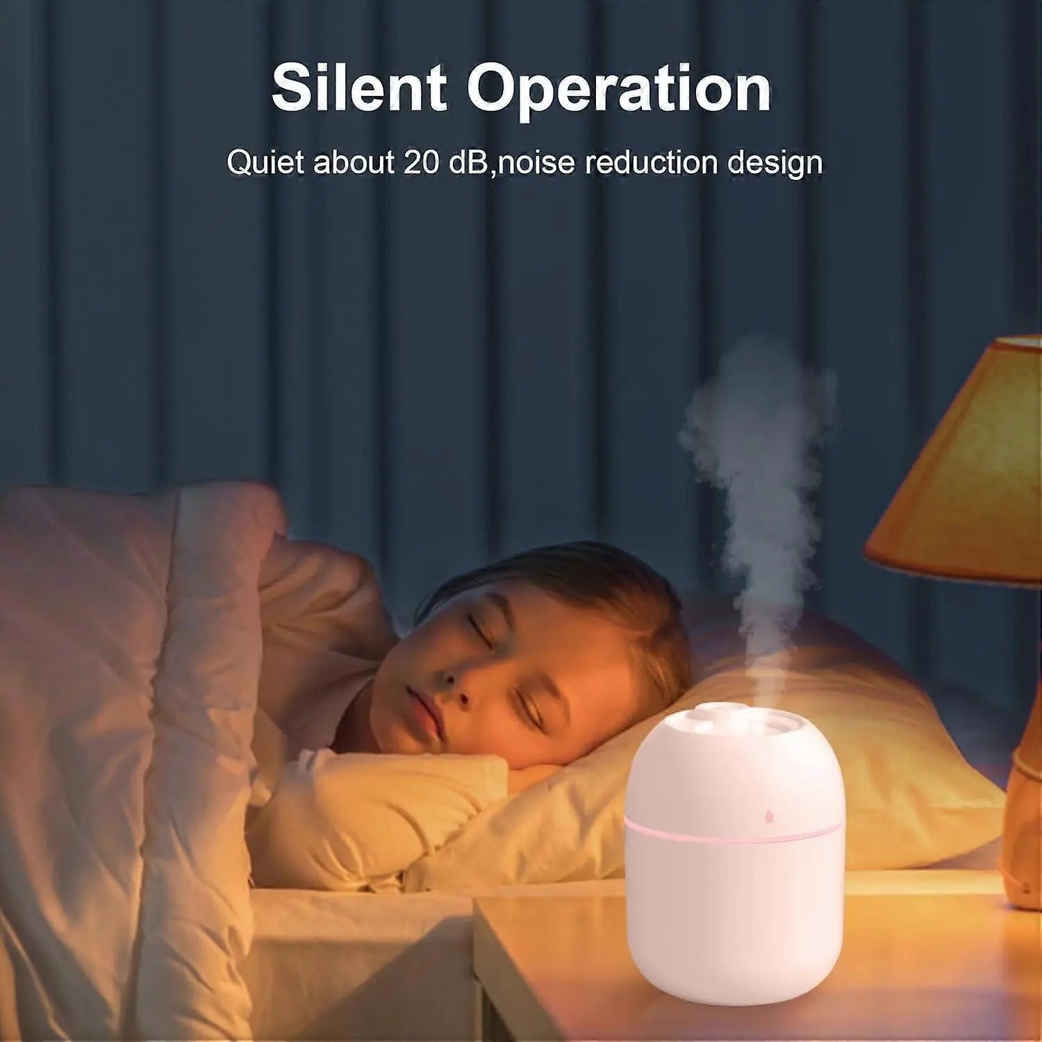 220ml Pink Air Humidifier for Bedroom, Simple USB Mini Mist Humidifier Wholesale Hub