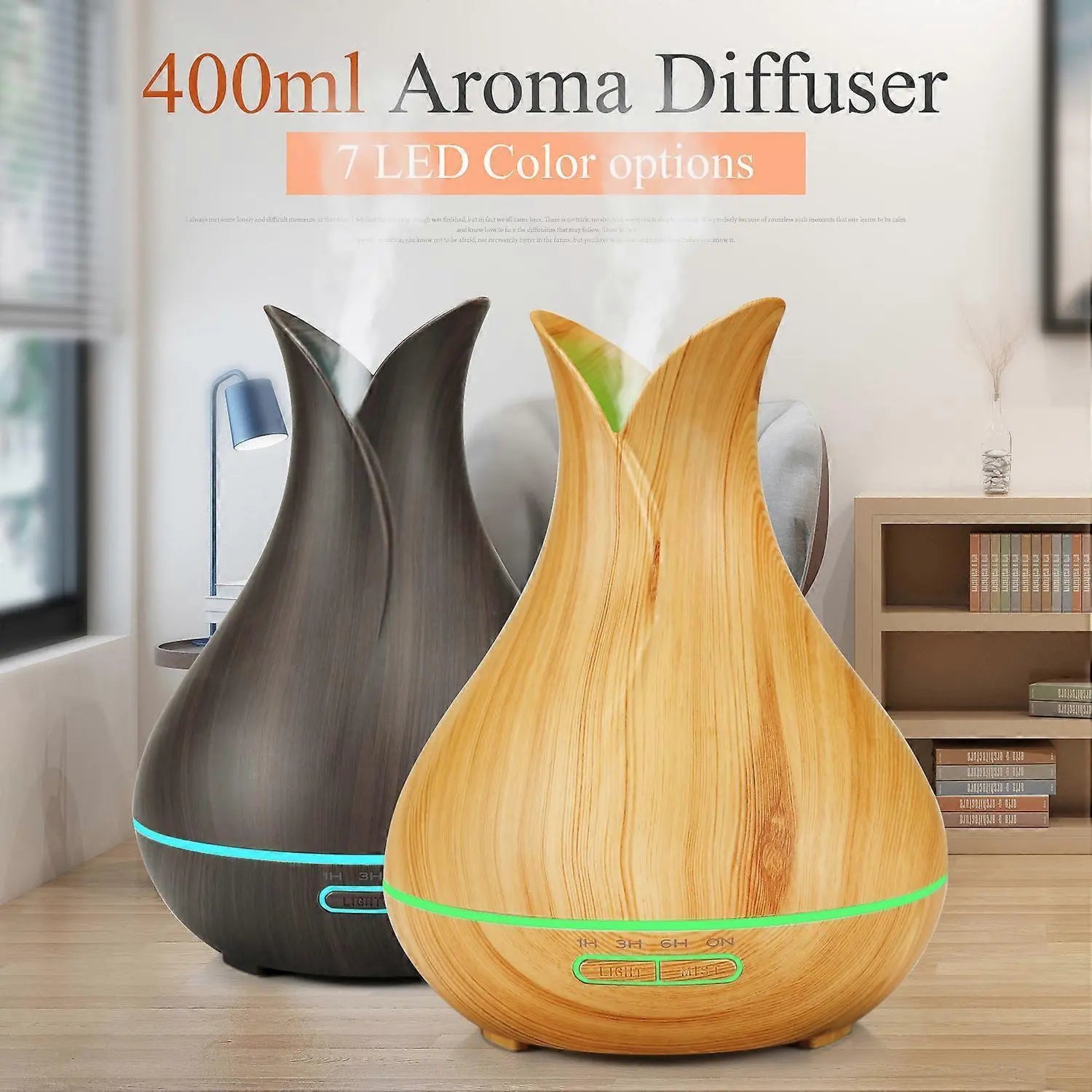 Light Wood Aroma Humidifier, Ultrasonic Air Mist Diffuser Wholesale Hub