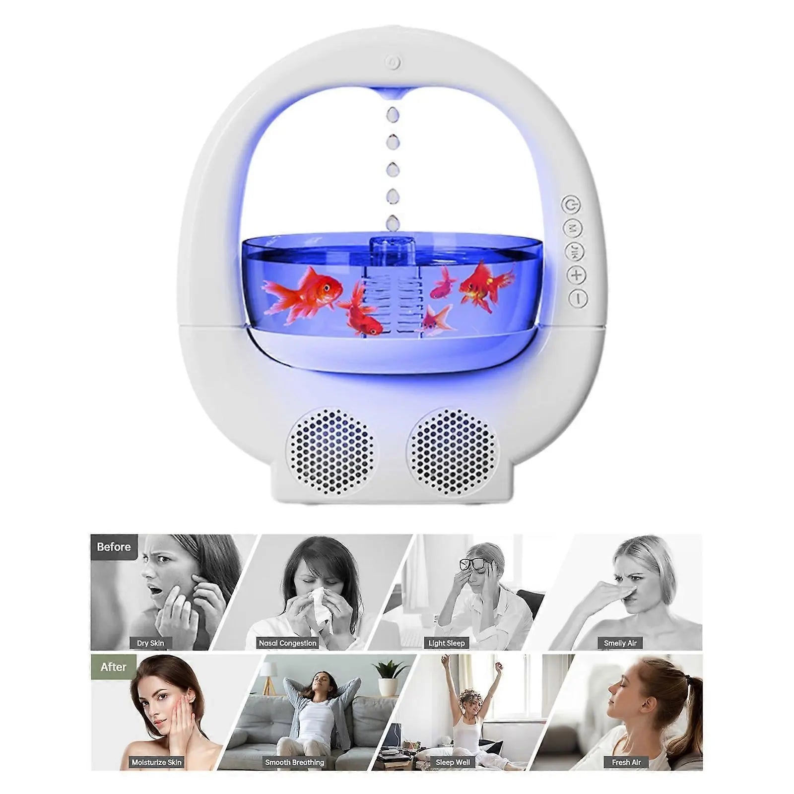 White Multifunctional Home Humidifier with Water Mist for Bedroom Wholesale Hub