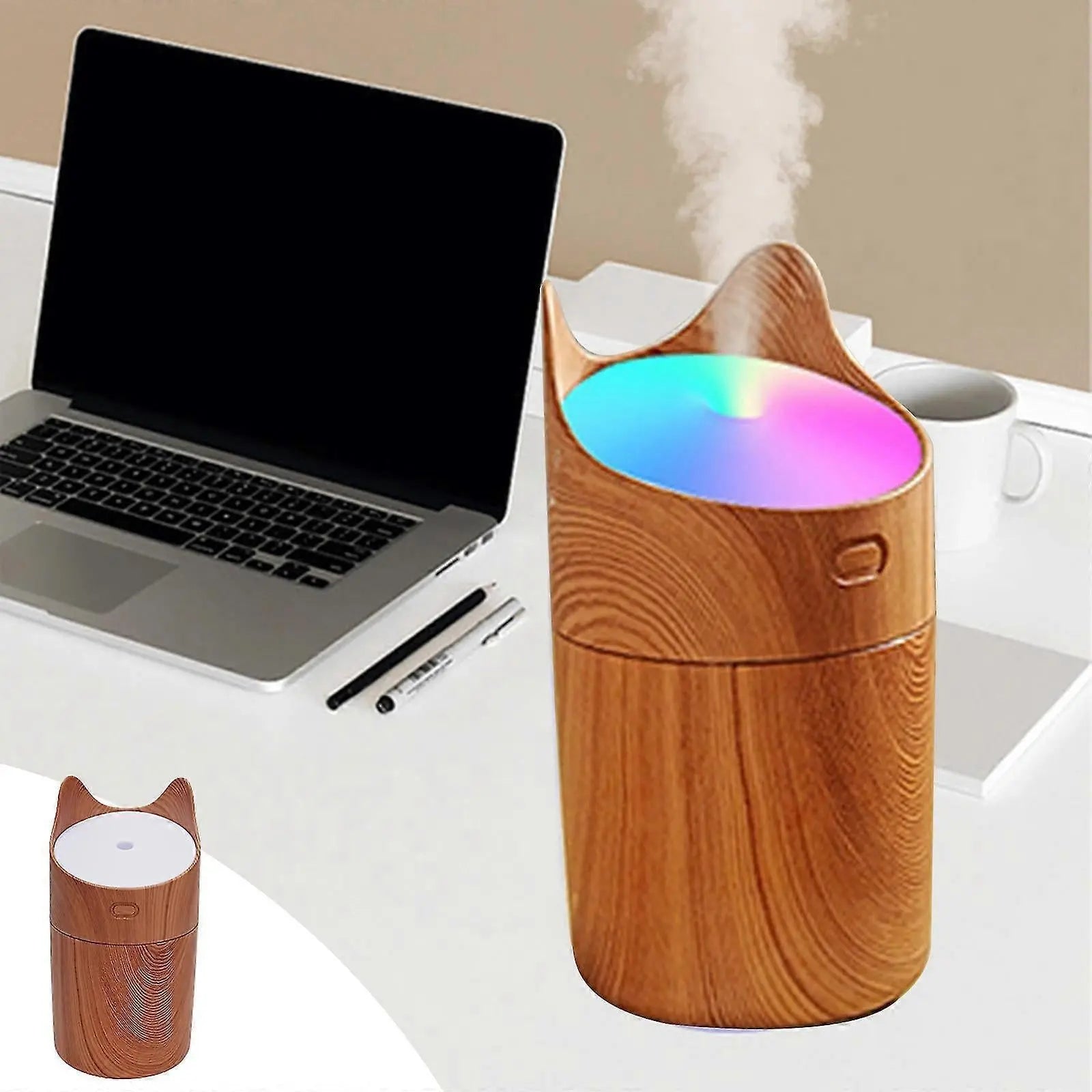Mini Cool Mist Humidifier with Ambient Light, Quiet Personal Air Humidifier for Bedroom Wholesale Hub