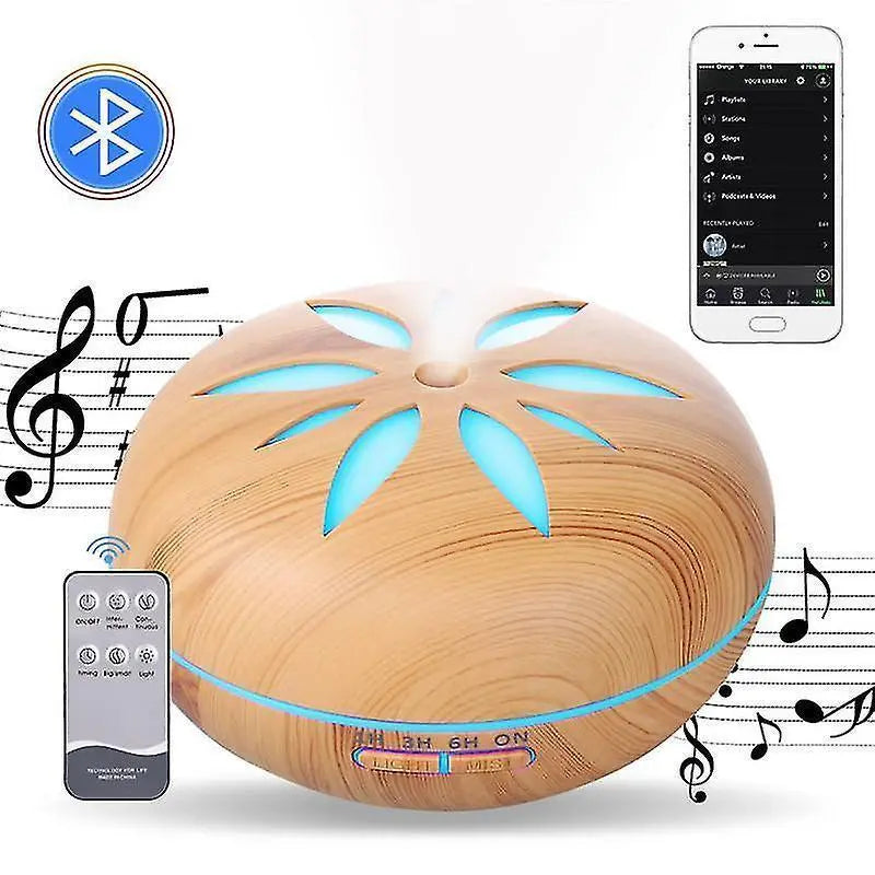 550ml Bluetooth Humidifier with Remote, Timer, Ultrasonic Mist & Mood Light Wholesale Hub