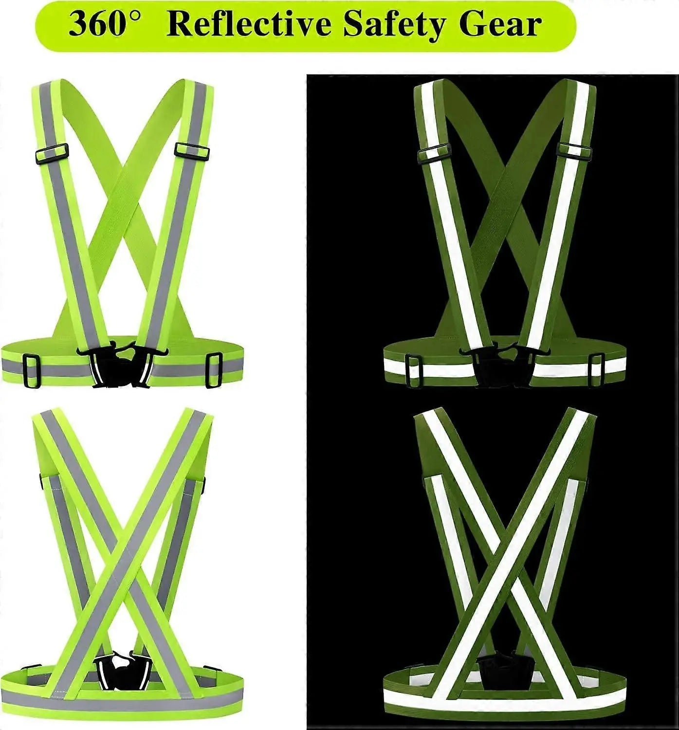 10 Pack Reflective Vests, Adjustable High Visibility security Gear for Men, Women & Babies Wholesale Hub