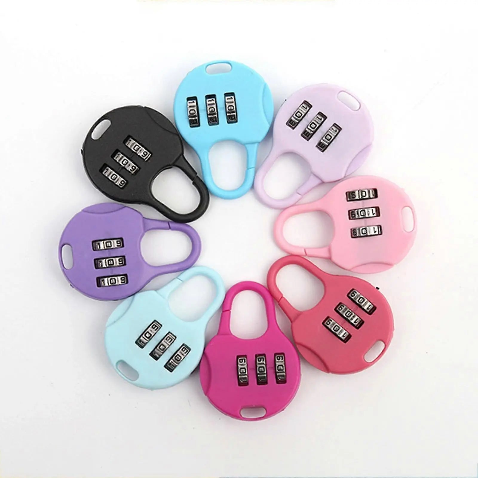 Black 3-Digit Combo Padlock - Drawer & Luggage Lock for Home Wholesale Hub