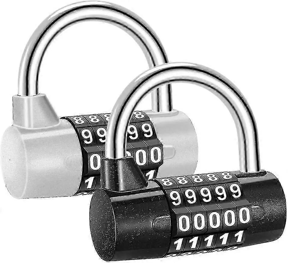 2pcs 5-Digit Combo Padlock - High Security Luggage Locks Wholesale Hub
