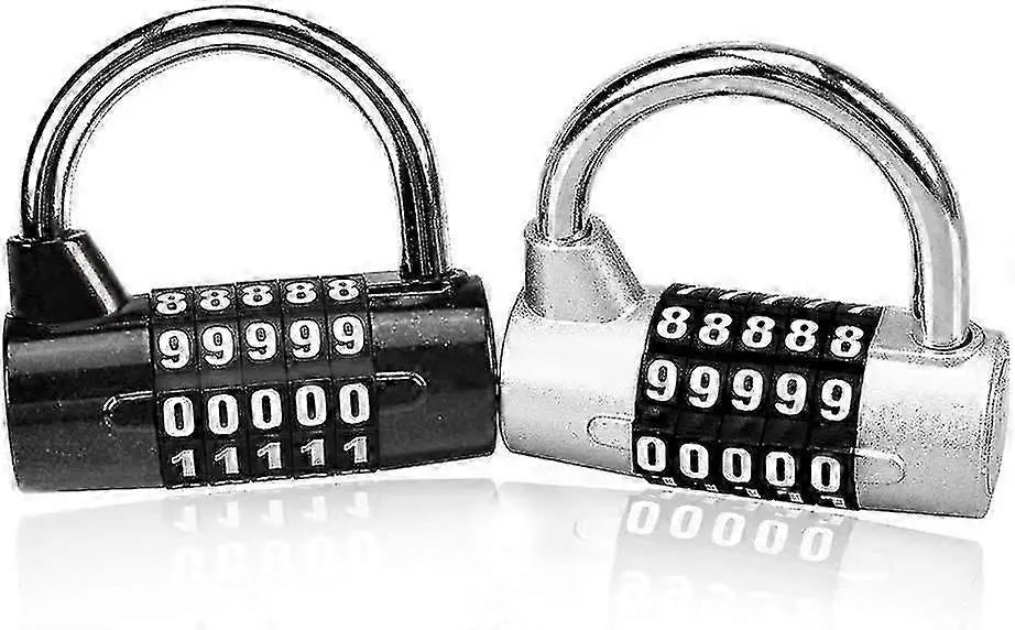 2pcs 5-Digit Combo Padlock - High Security Luggage Locks Wholesale Hub