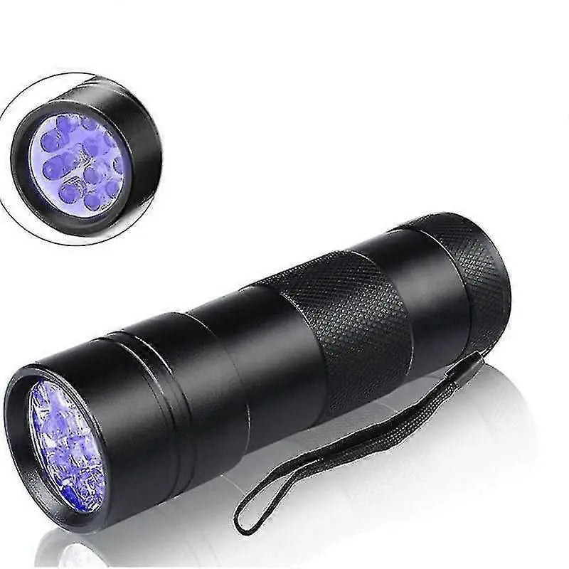 12 LED UV Flashlight Purple Ultraviolet Torch for Detection or Cleaning Use Wholesale Hub