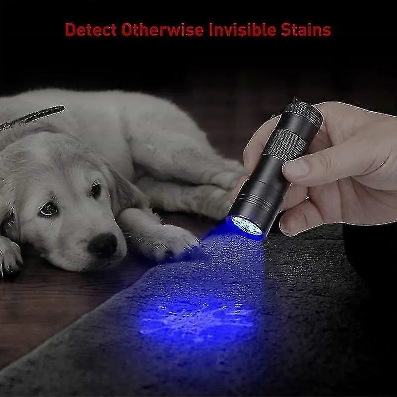 12 LED UV Flashlight Purple Ultraviolet Torch for Detection or Cleaning Use Wholesale Hub