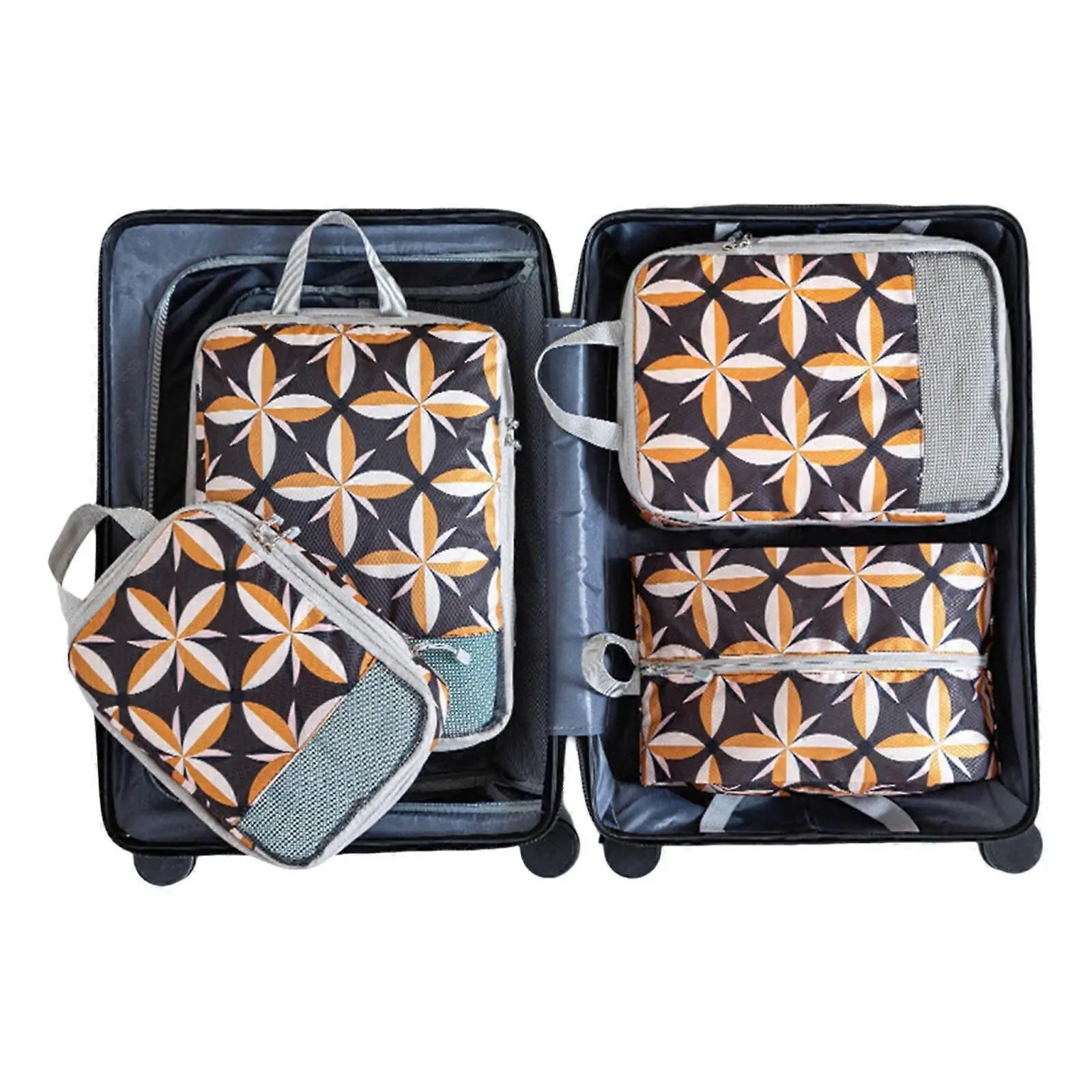 4pcs Travel & Home Packing Cubes with Printed Design for Easy Organization Wholesale Hub