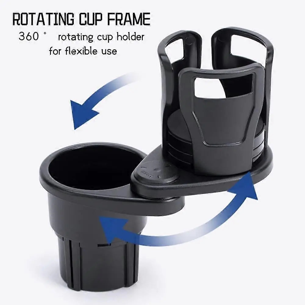 2-in-1 Car Cup Holder Expander - Adjustable Multifunctional Organizer for Travel Use Wholesale Hub
