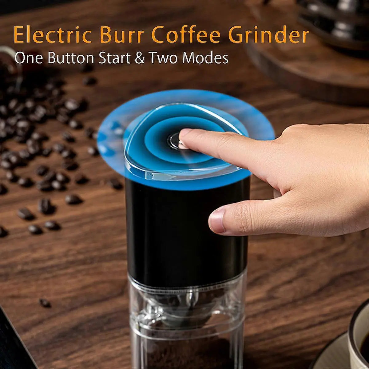 Electric Burr Coffee Grinder - Mini Cordless Coffee Bean Grinder for Home & Travel Wholesale Hub