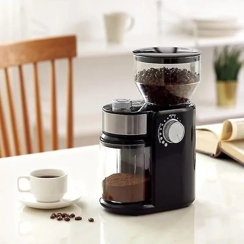 220V Flat Wheel Electric Burr Coffee Grinder Machine - High Efficiency Mill Wholesale Hub