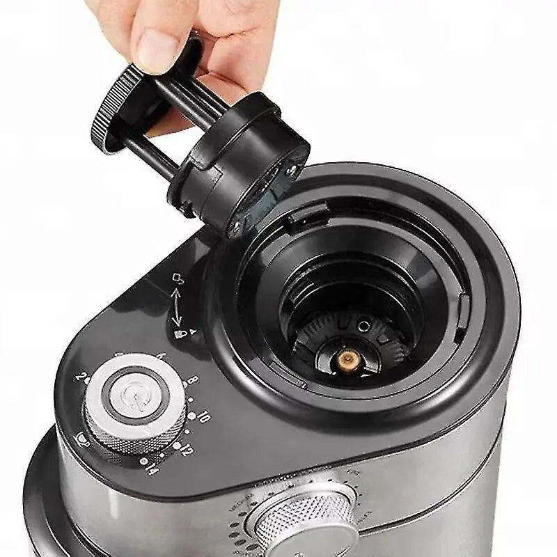 220V Flat Wheel Electric Burr Coffee Grinder Machine - High Efficiency Mill Wholesale Hub