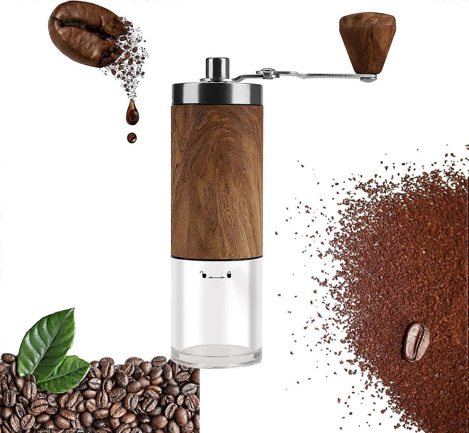 Manual Coffee Grinder - Ceramic Burr, Adjustable Grind Levels for Drip & Espresso Wholesale Hub