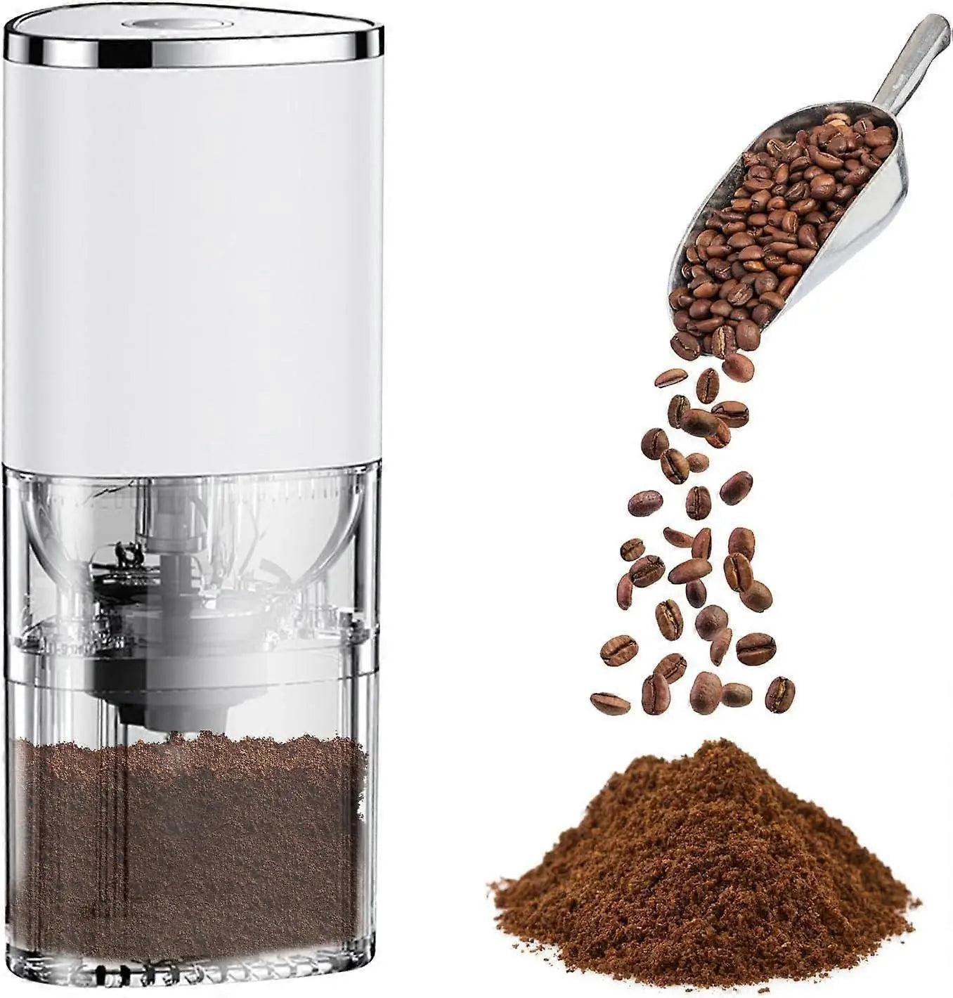 Electric Burr Coffee Grinder - Mini Automatic Bean Mill with LED Atmosphere Light Wholesale Hub
