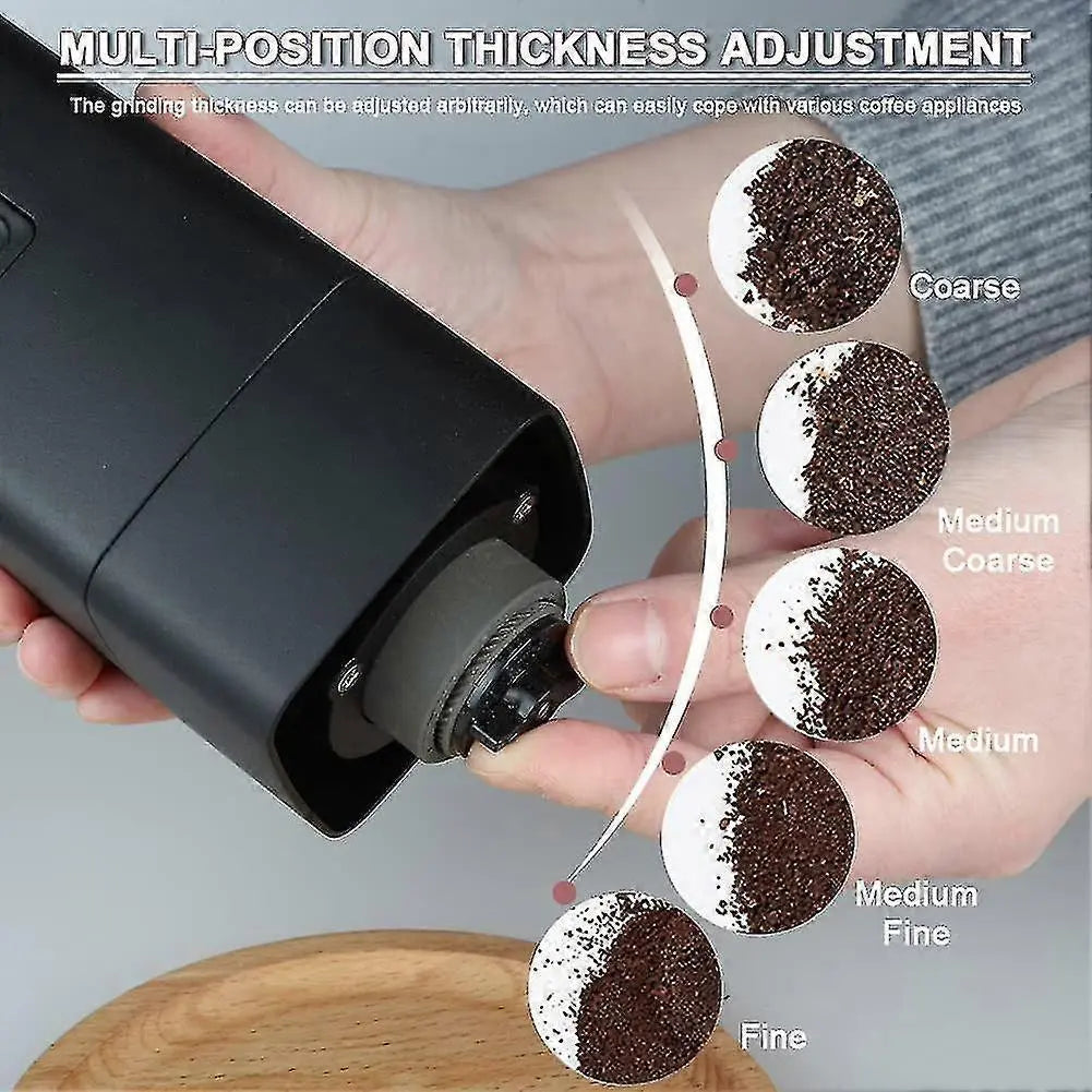 Portable Electric Coffee Grinder - USB Rechargeable, Adjustable Grind, 1300mAh Battery Wholesale Hub