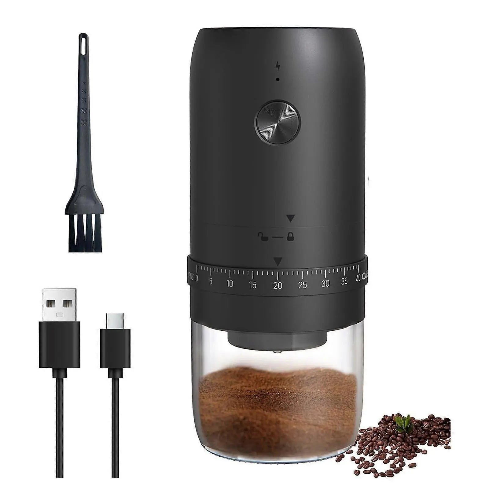 Electric Coffee Grinder - Rechargeable Coffee Mill, Compact Grinder for Office & Travel Wholesale Hub