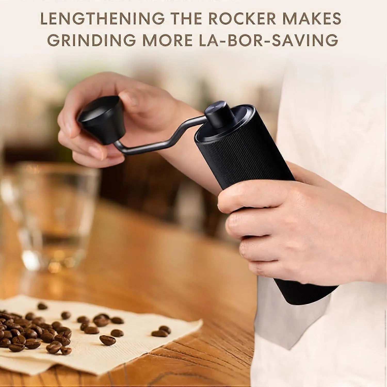 Manual Coffee Grinder - Adjustable Stainless Steel Hand Crank Coffee Mill, Portable Wholesale Hub